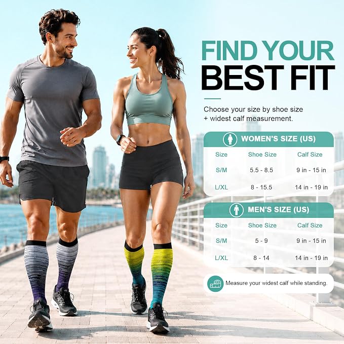 3 Pack Medical Compression Sock-Compression Sock For Women and Men Circulation -Best for Running,Nursing,Athletic Sports - Image 6