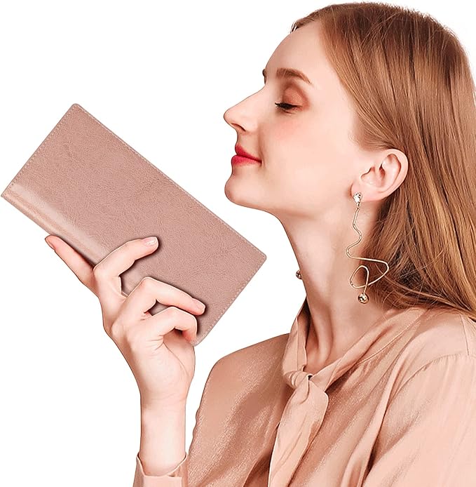 Ultra Slim Thin Leather Women Wallet RFID Blocking Credit Card Holder Bifold Long Ladies Billfold - Image 8