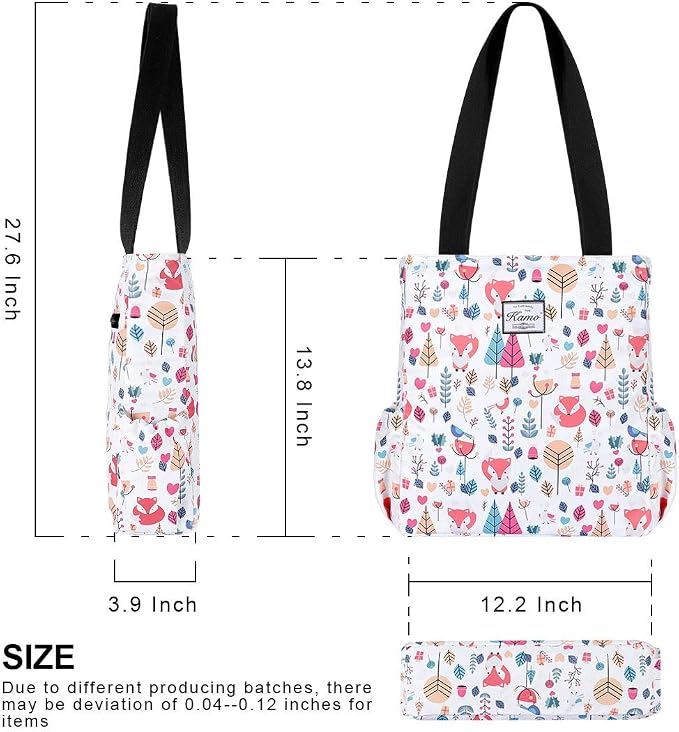 KAMO Floral Tote Bag - Waterproof Lightweight Handbags Travel Shoulder Bag for Hiking Yoga Gym Swimming Travel Beach - Image 3