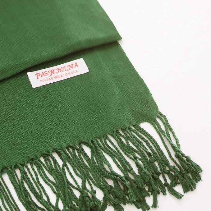Soft Silky Pashmina Shawl Wraps Solid Colors Scarf for Wedding Evening Dresses - Image 3