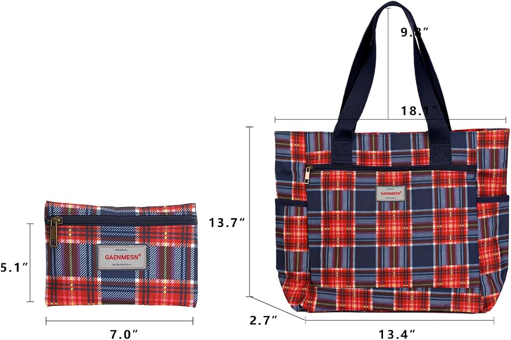 GAENMESN Women's Lightweight Waterproof Tote Bag Durable Designer Handbag with Zipper Travel Commute Everyday Use - Image 5