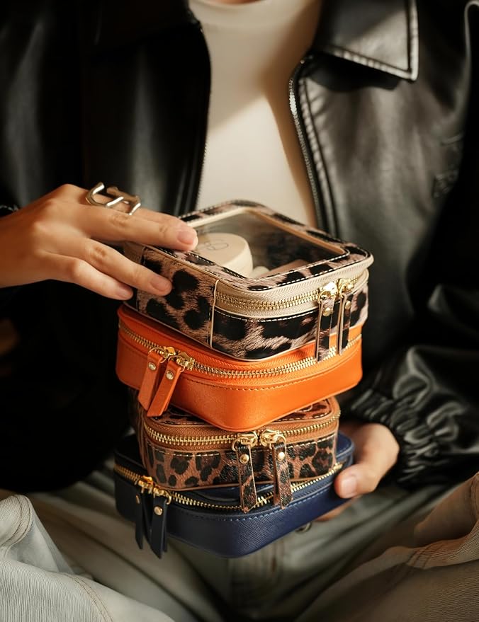 Clear Makeup Bag with Zipper Small Travel Cosmetic Case Navy Blue Mini Pouch for Purse Accessories Car Storgae Essentials Bag Purse Pouch Organizer Compact Small Clear Toiletry Bag for Traveling - Image 8