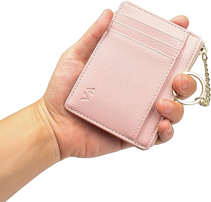 Valentoria Slim RFID Blocking Card Holder Small Pocket Wallet Keychian Zipper Coin Purse Mini Cash & Coin & Cards Case for Women Men | Slim - Image 8