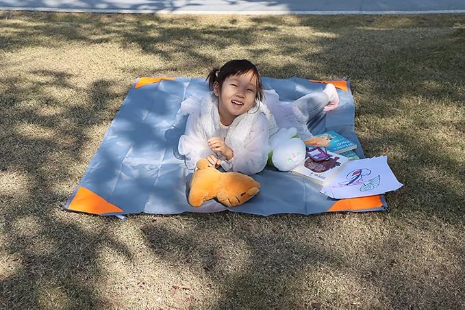 Orga'Neat Pocket Picnic Blanket, Compact Lightweight Tarp for Camping | Foldable, Easy to Carry, Water Resistant Sandproof Washable Quick Dry Mat for Beach, Festival, Travel, Outdoor Recreation - Image 5