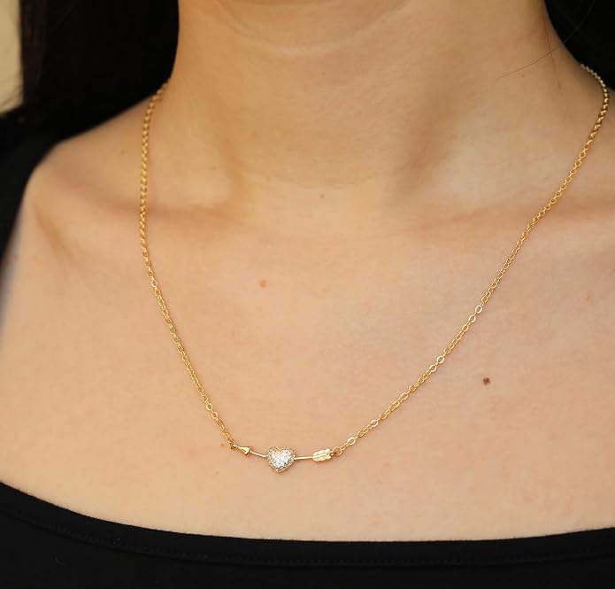 RZKING Golden Necklace for Women, Dainty Butterfly Heart Bow Rose Necklace, Gifts for Best Friend Sister Mom Girlfriend, Graduation Chritmas Birthday Anniversary Thank You Gifts - Image 6