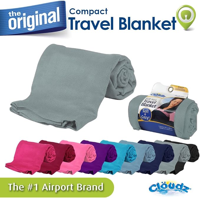 Cozy Compact Airplane Travel Blanket for Your Flight, Car, Camping, Home or Comforting Warmth Anywhere! - Charcoal - Image 2