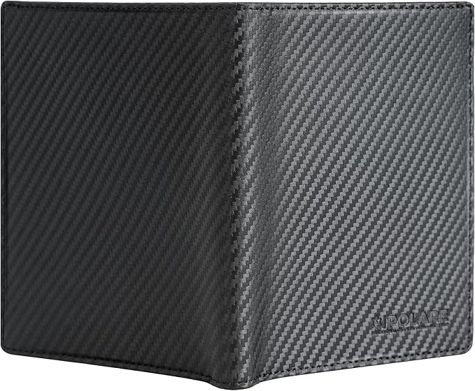 Polare Luxury RFID Blocking Leather Passport Holder Travel Wallet For Men and Women (Carbon Black) - Image 5