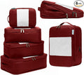 6-Pack Large Compression Packing Cubes for Travel - Lightweight Compression Packing Cube Set, Water-Resistant Luggage Organizer Bags & Suitcase Organizers, Travel Cubes for Carry-On, Checked Luggage by NookTheory