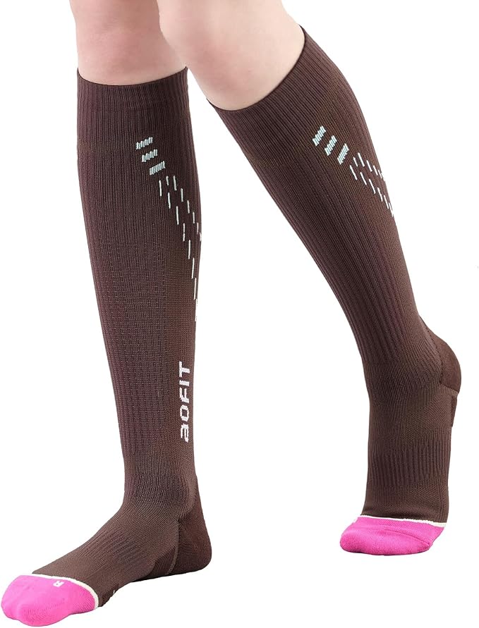 AOFIT Graduated Compression Socks for Women Travel Flight Nurses Dr Scholls Airplane 15-20 mmhg by aoFIT