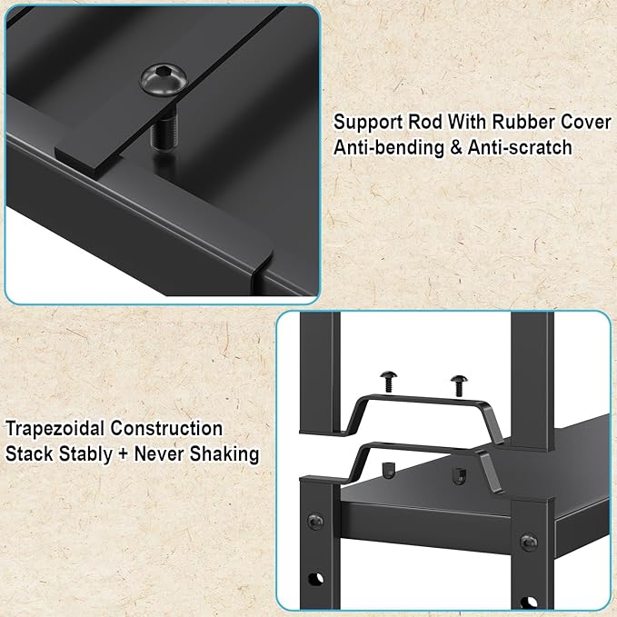 Narrow Expandable Cabinet Shelf Organizer 5.51" Width, Kitchen Counter Storage Shelves Spice Racks, Small Cupboard Countertop Tabletop Shelves Organizers, Expandable Adjustable Stackable, Load 30LBS - Image 7