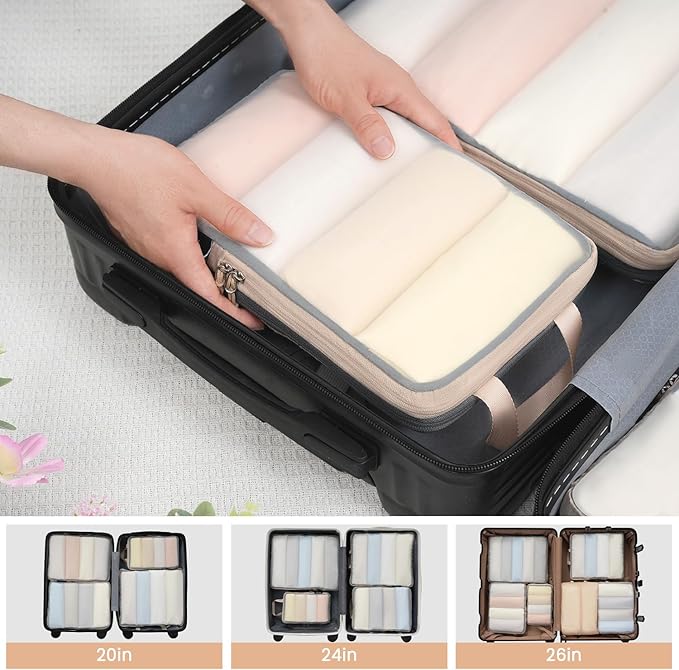 BAGAIL 6 Set Ultralight Compression Packing Cubes Packing Organizer for Travel Accessories Luggage Suitcase Backpack - Image 7
