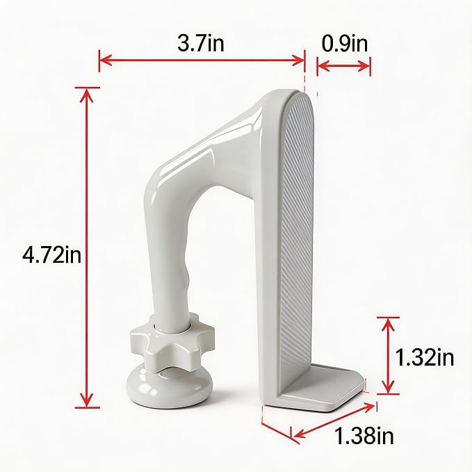 Portable Door Stopper, Aluminum Alloy Anti-Slip Safety Device, Suitable for Personal Protection During Travel or Apartment Living.(White) - Image 4