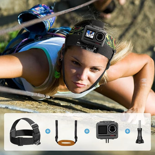 AKASO Action Camera Rock Climbing Kit Compatible with GoPro Hero 2 3 4 5 6 7 8 9 10 11, Portable Electronic Device Mount, Black | Compatible with EK7000/EK7000 Pro/Brave 4/Brave 7 LE/Brave 7/Brave 8/V50X/GoPro Hero 13 12 11 10 9 /DJI Osmo Action Camera - Image 2
