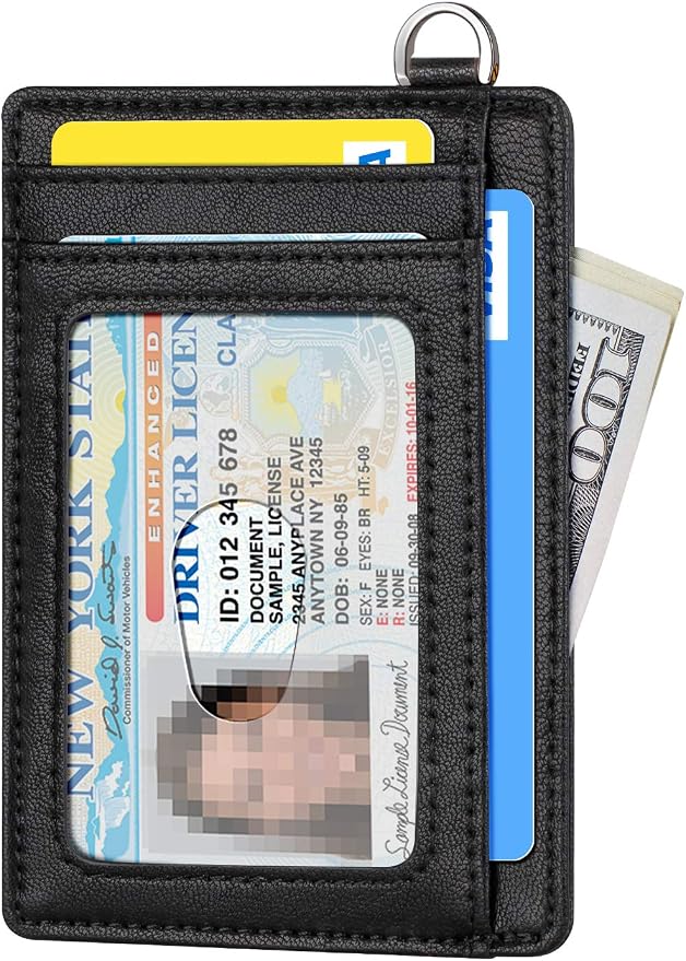 FurArt Slim Minimalist Wallet RFID Credit Card Holder for Men | slim minimalist compact rfid id window thin - Image 2