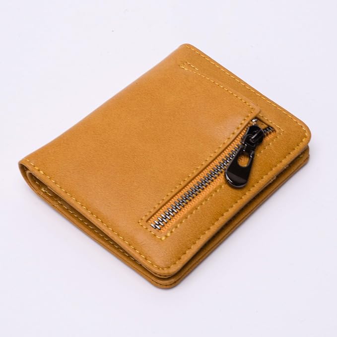 Alldaily Small RFID Wallet for Women Slim Compact Bifold Pocket Ladies Travel Mini Purse (Yellow) - Image 4