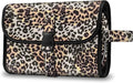 FINTIE Portable Toiletry Cosmetic Travel Bag Hanging Makeup Organizer | Large Water Resistant Storage Pouch Case, For Women Girls, Leopard by Fintie