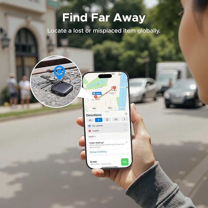UGREEN FineTrack Air Tracker Tags (iOS Only) 4 Pack Key Finder | Bluetooth Tracker 2-Year Replaceable Battery Compatible with Apple Find My for Keys, Luggage [Apple Find My Certified] - Image 3