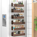 HuggieGems Metal Magnetic Spice Rack for Refrigerator Bronze, 6 Pack | Magnetic Shelves Heavy Duty for Fridge in Kitchen, Seasoning Storage Organizer, For Oven Washer and Dryer, For Heavier Items by HuggieGems