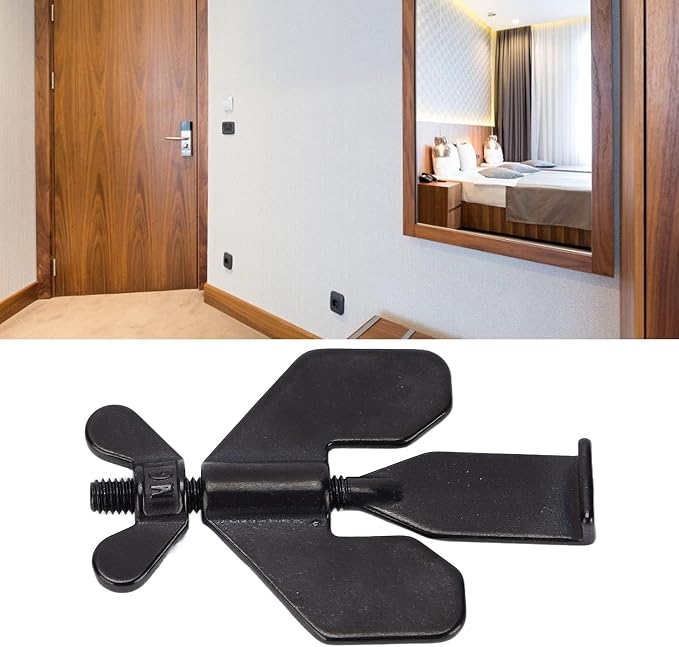 Portable Door Lock, Security Door Lock Hotel Door Lock Travel Door Lock Door Safety Locks from Inside Door Lock for Hotel Rooms (Black) - Image 5