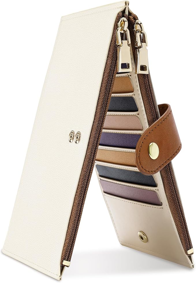 Travelambo RFID Wallet Women Large Size Bifold Multi Card Wallet Case with Zipper Pocke Credit Card Holder for Women by Travelambo