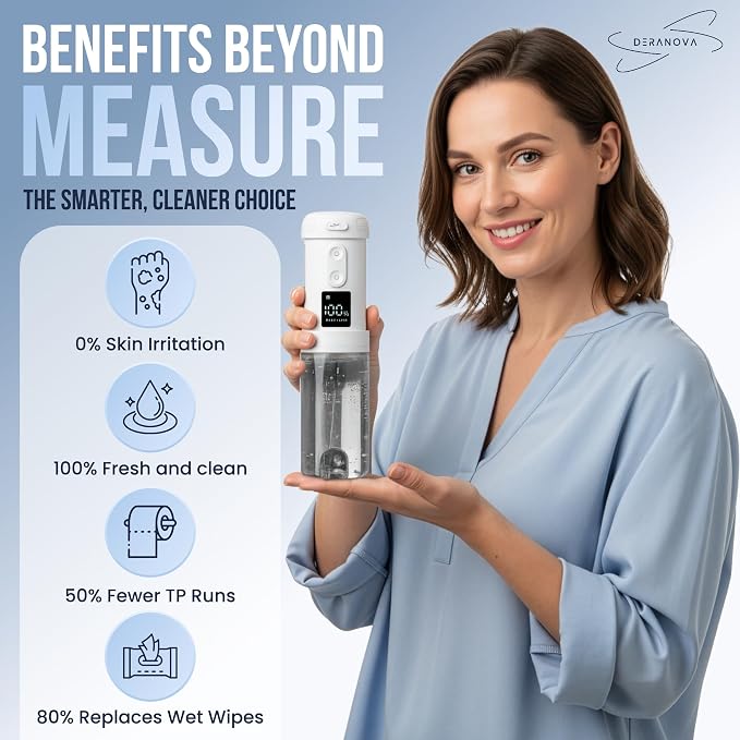 High-Pressure Portable Bidet for Travel – Electric, USB Rechargeable with Strong, Targeted Spray for a Clean Feel Anywhere, Waterproof & Ideal for Postpartum Care - Image 9
