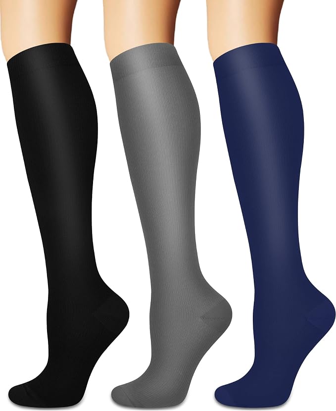 Sooverki Compression Socks for Women and Men Circulation (3/4 Pairs) is Best Support for Running Athletic Cycling Hiking by Sooverki