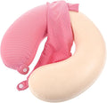 Neck Pillow Replacement Cover Travel U Neck Pillow Case Cover Travel Neck Pillow Cover Pillow, 13.39‘’ U Shaped Neck Pillow Washable Cover, Airplane Pillow Cover (Only Pillow Covers, no Filler)(Pink) by Gjinxi