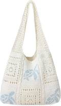 Sightor Crochet Tote Bag, Mesh Beach Bag Knit Summer Hobo Bag for Women | Beach Tote bag Vacation Outfits Aesthetic Boho Bag by Sightor