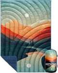 Puffy Camping Blanket,Large Camp Blanket Outdoor Camping Quilt Waterproof | Lightweight Printed Warm Packable Down Alternative Blanket for Camping,Traveling, Stadium, Hiking, Picnics by hotkoko