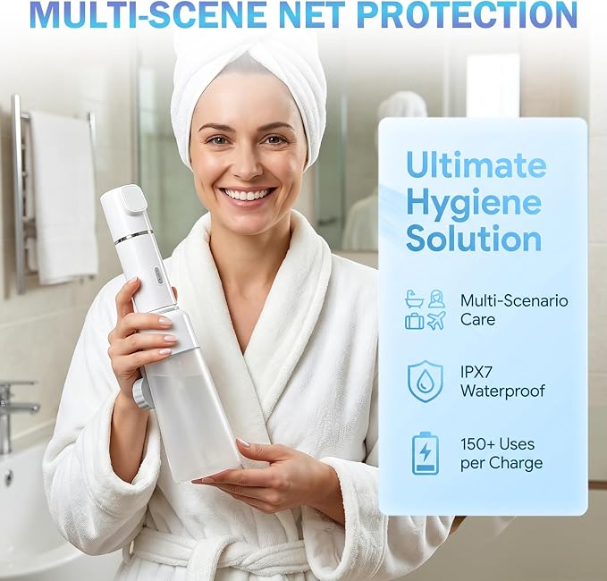 Portable Bidet for Travel - Rechargeable Electric Handheld Travel Bidet Sprayer for Women & Men Waterproof, Travel Bidet for Postpartum & Personal Hygiene | Rechargeable Electric Handheld Travel Bidet Sprayer for Women & Men Waterproof, Travel Bidet fo... - Image 6