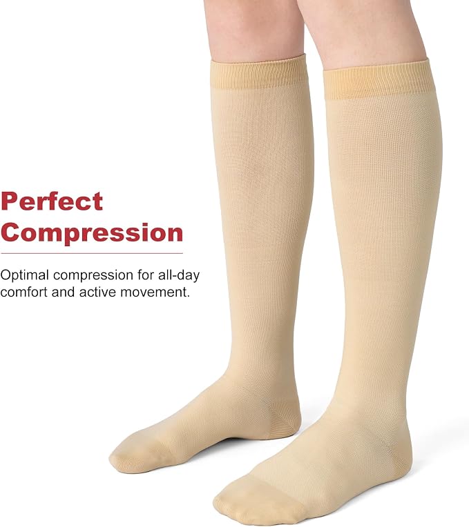 Compression Socks for Women Men 15-20 mmHg Knee High Support for Nurses, Travel, Pregnancy, Athletic - Image 2