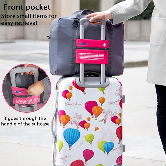 Travel Bag 4PCS Spirit Airlines Personal Item Bag 18x14x8 Foldable Travel Duffel Bag Tote Carry on Luggage Duffle Overnight for Women and Men - Image 6