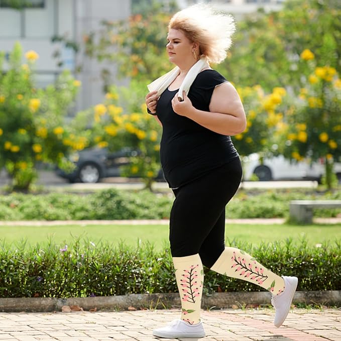 Diu Life Plus Size Compression Socks for Women & Men 15-20 mmhg Extra Wide Calf Knee High Support Socks for Circulation - Image 7
