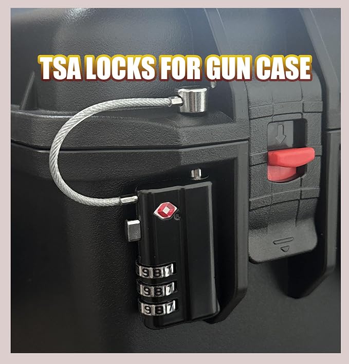 TSA Approved Combination Locks for Gun Cases, Toolboxes & Luggage (1 Pack) - Image 6