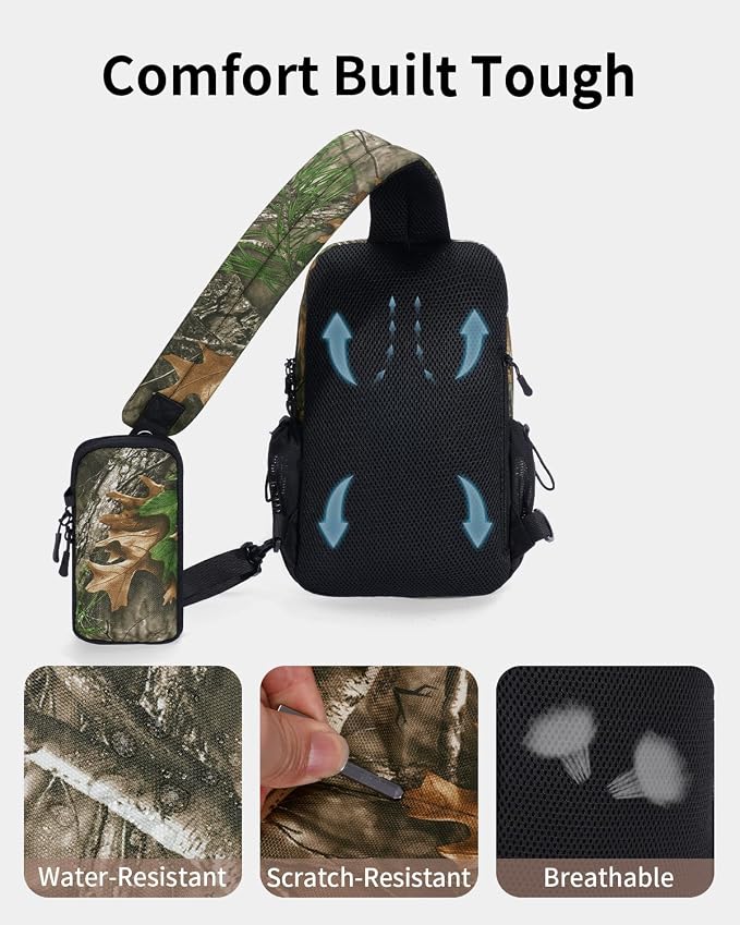 ECOHUB Anti-Theft Crossbody Bag Men Women RFID Blocking Lightweight Sling Backpack Water Resistant for Travel Hiking Outdoor - Image 7