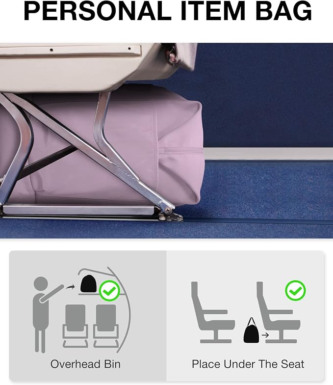 BAGSMART Foldable Travel Duffle Bag, 30.6L Large Carry On Tote Bag Gym Sports Bag for Women, Weekender Overnight Bag for Travel Essentials & Daily Necessities(Dark Purple) - Image 4