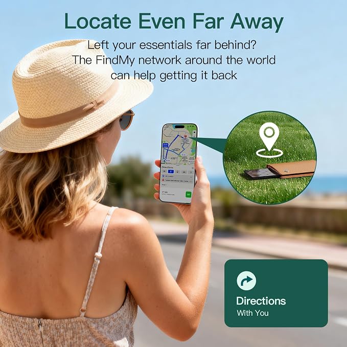2026 Apple MFi Certified Wallet Tracker Smart Card for Find My iPhone Ultra Thin Air Tracker Tag for Travel, 5 Years+ Staying Power, IP69 Waterproof, Key Finder & Item Locator for Keys, Bags, Passport - Image 6