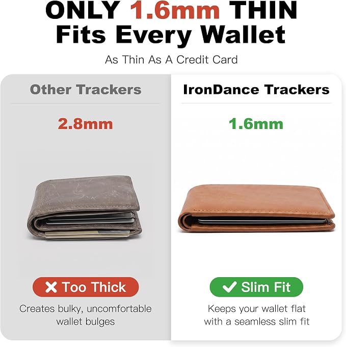 Wallet Tracker Card, Rechargeable, Works with Apple Find My | 1.6mm thin, Qi rechargeable, 5-month battery, IP68 waterproof, Left-Behind Alerts, iPhone & iPad compatible - Image 5