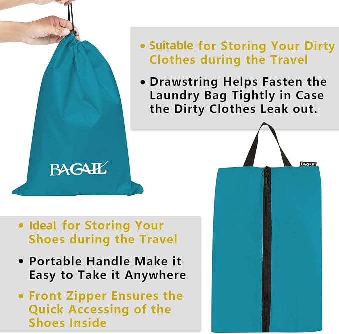 BAGAIL 8 Set/9 Set Packing Cubes Luggage Packing Organizer for Travel, Suitcase Packing Bags for Travel Accessories - Image 4