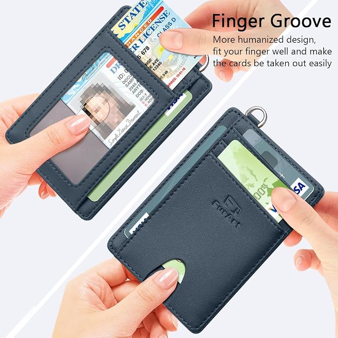 FurArt Slim Minimalist Wallet RFID Credit Card Holder for Men | slim minimalist compact rfid id window thin - Image 3