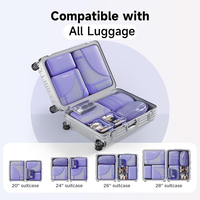 9 Set Packing Cubes for Travel, Gifts for Women Mom,Anti-Tearing Suitcase Organizer,OlarHike Vacation Essentials & Accessories for Cruise Ship - Image 9