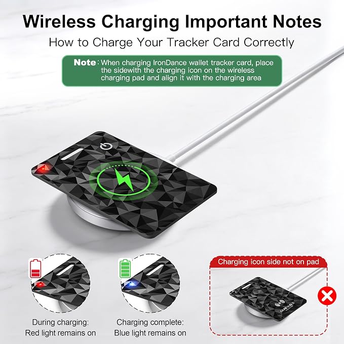 4-Pack Wallet Tracker Cards, Works with Apple Find My | 1.6mm thin, Qi rechargeable, 5-month battery, IP68 waterproof, Left-Behind Alerts, iPhone & iPad compatible - Image 9