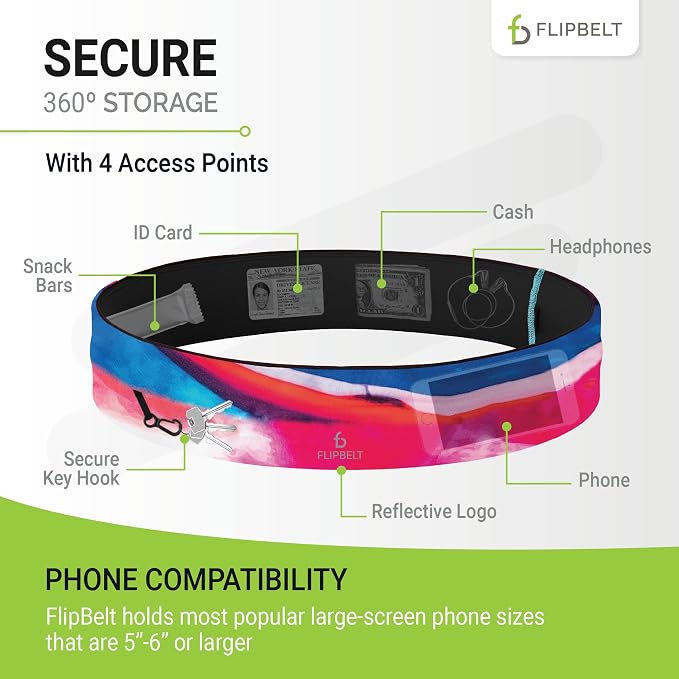FlipBelt Classic Running Belt, Phone Holder for Running, Money Belt Pouch - Image 3