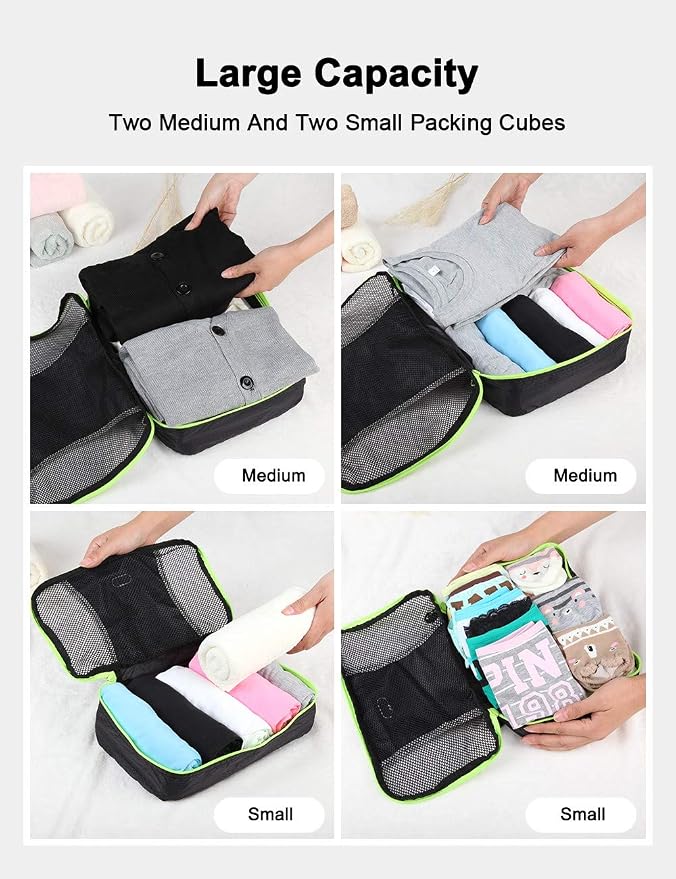 GOX Ultra Light 5 piece Packing Cubes Travel Luggage Organizer 1 Large 2 Medium 2 Small - Image 8
