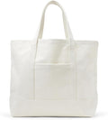 Amazon Essentials Unisex Adults' Large Heavy Duty Canvas Beach Tote Bag, Natural, One Size by AmazonEssentials