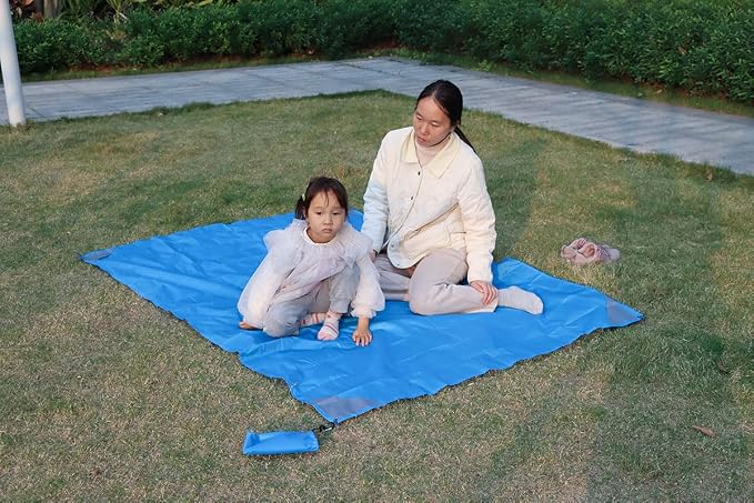 Orga'Neat Pocket Picnic Blanket, Compact Lightweight Tarp for Camping | Foldable, Easy to Carry, Water Resistant Sandproof Washable Quick Dry Mat for Beach, Festival, Travel, Outdoor Recreation - Image 5