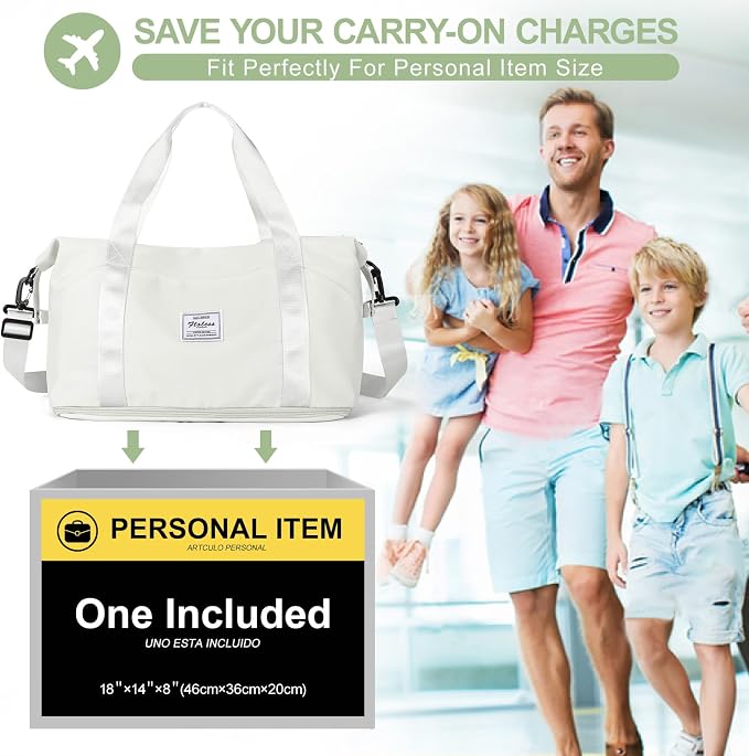 Travel Duffel Bag, Sports Tote Gym Bag, Shoulder Weekender Overnight Bag for Women - Image 2