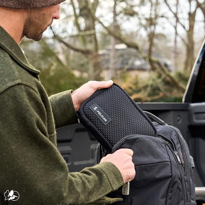 Pelican Electronic Organizer Travel Case w/Hidden AirTag Compartment -Black | Durable Tech Organizer Pouch -Portable Storage Bag w/Multiple Storage Mesh Pockets for Cables, Chargers, Power Bank & AirPods - Image 7