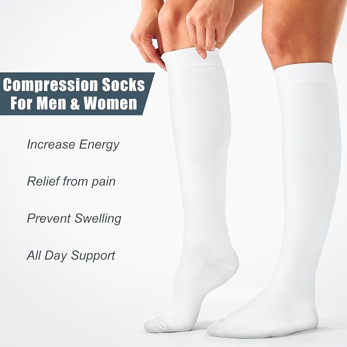 Compression Socks for Women and Men(3 Pairs)15-20mmHg - Best Circulation Support Socks - Image 2