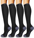 4 Pairs Compression Socks for Women and Men-Circulation Best Support Socks for Running,Athletic,Cycling by Bluemaple